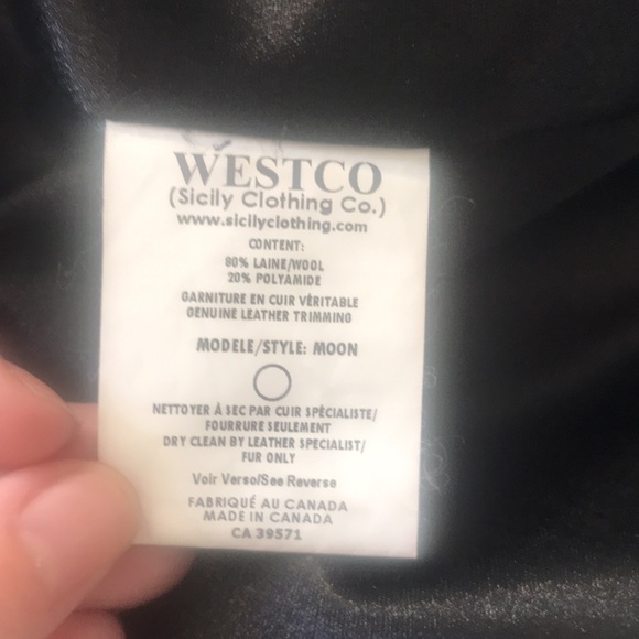 *SOLD* Ladies Sicily wool winter coat - Picture 8 of 9